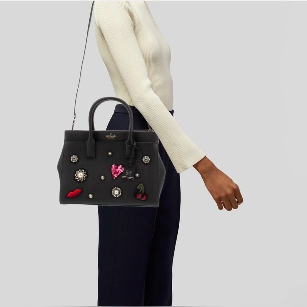 Kate Spade x Rodan + Fields Cameron Appliqué Saffiano Leather Satchel - Picture 7 of 7